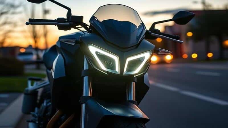 Motocicleta con modernización del faro delantero H4 LED