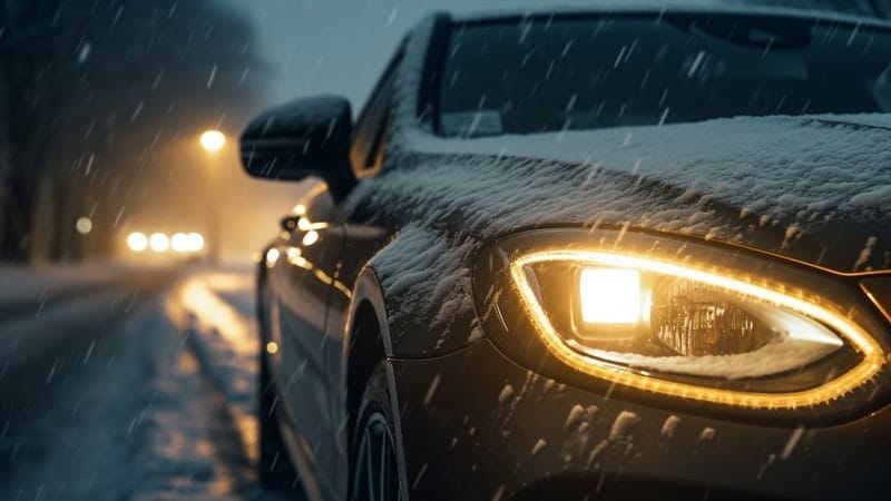 Direção segura com faróis de LED