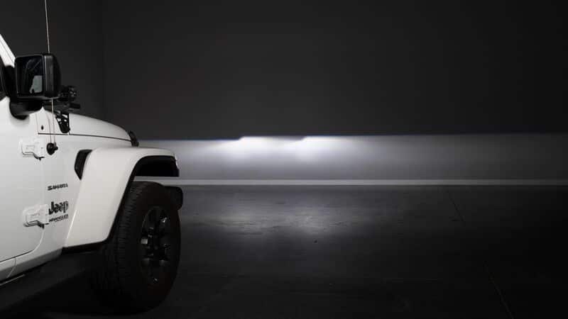 Teste do padrão do feixe de LED após a instalação