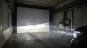 Essai du faisceau des phares LED à haute luminosité dans un environnement de laboratoire contrôlé