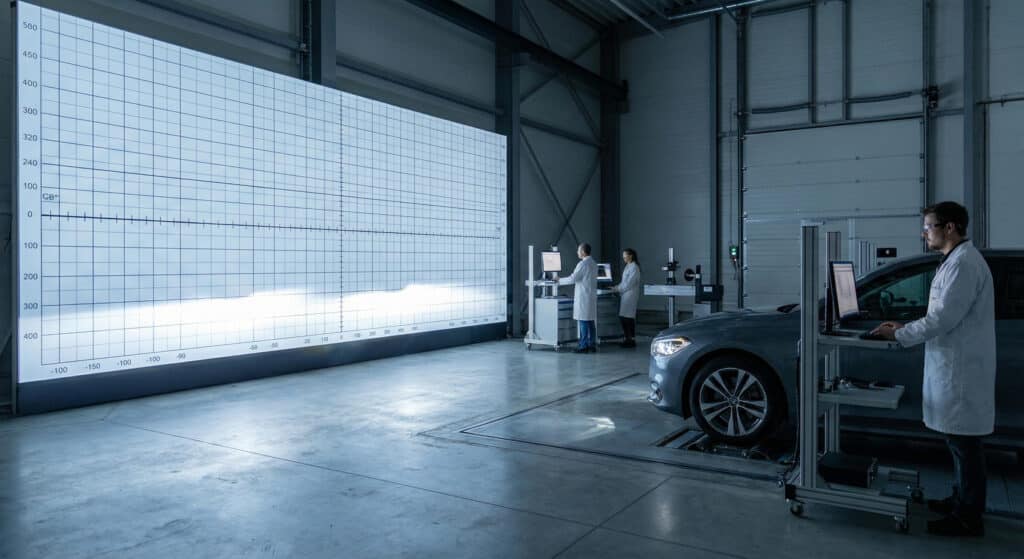 LED headlights aftermarket beam pattern laboratory testing
