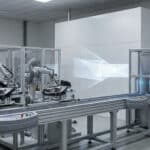 LED headlight manufacturers production and beam testing line