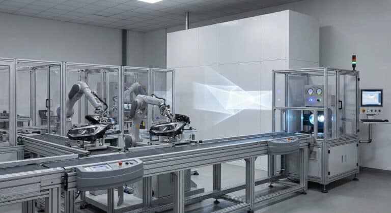 Linha de produção e teste de feixe de luz para fabricantes de faróis de LED